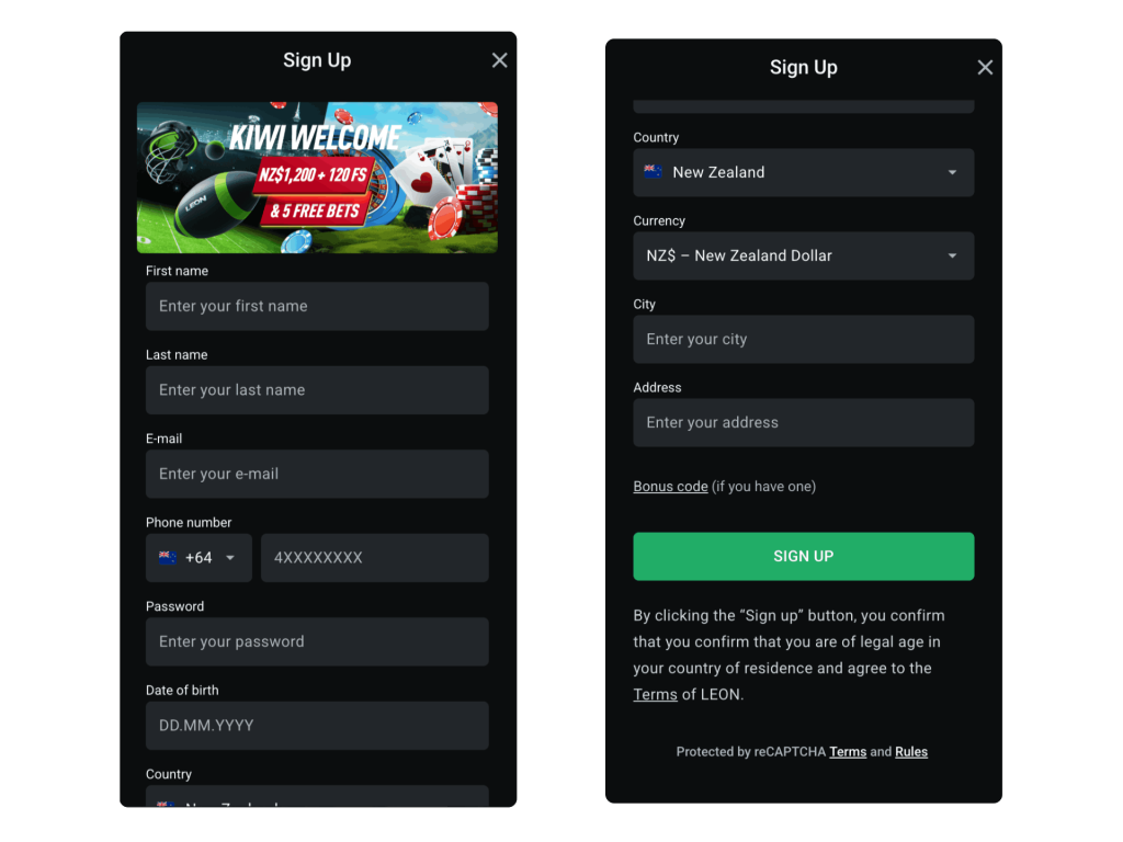 leon casino sign up